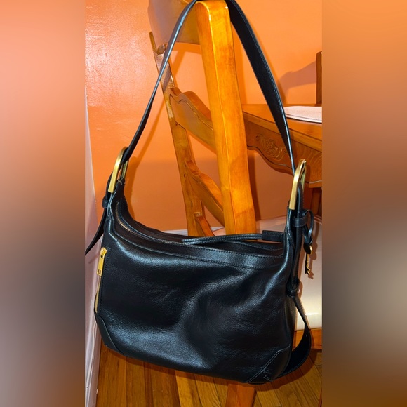 Fossil Hannah hobo-black leather in like new condition. - Picture 1 of 11